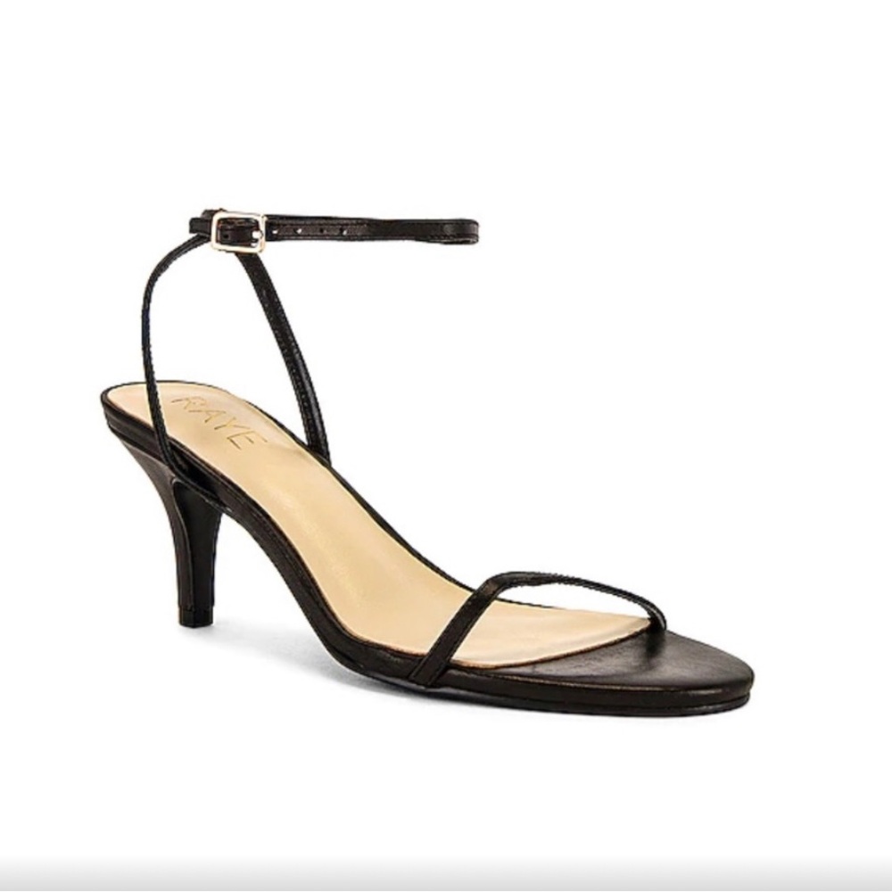 RAYE Bridge Ankle Strap Stiletto heel in Black - Size 9 - revolve